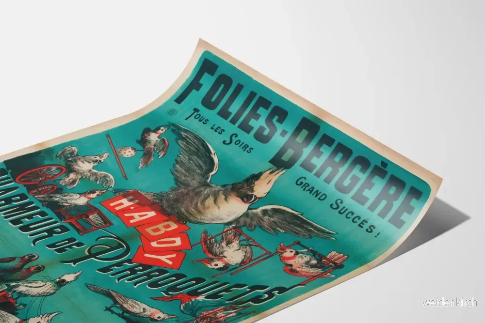 Vintageposter Folies Bergère Charmeur de Perroquets - Bild 3
