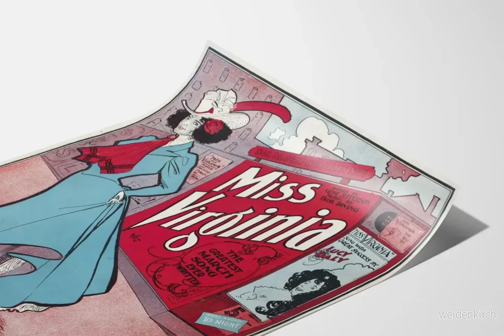 Vintageposter Miss Virginia - Retro väggdekoration - Bild 3