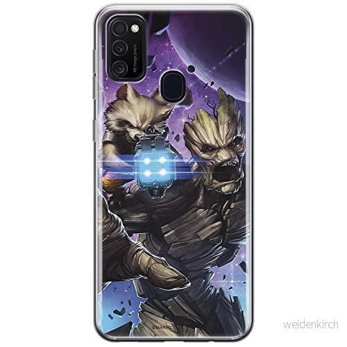 ERT GROUP mobiltelefonfodral för Samsung M21 originalt och officiellt licensierat Marvel mönster Guardians of the Galaxy 006 anpassad till formen på mobiltelefonen, fodral tillverkad av TPU plast 5903537837680