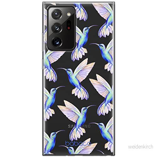 ERT GROUP mobiltelefonfodral för Samsung GALAXY NOTE 20 ULTRA originalt och officiellt licensierat Babaco mönster Hummingbird 002 anpassad till formen på mobiltelefonen, gedeeltelijk transparant 5903040356760