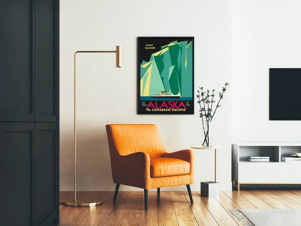 Vintageaffisch Alaska Taku Glaciären av Canadian Pacific - Bild 2