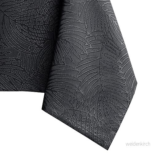 AmeliaHome 100 x cm bordsduk, fläckskydd, lotuseffekt, tvättbar, vattenavvisande, ornament antracit Gaia 4251758684998