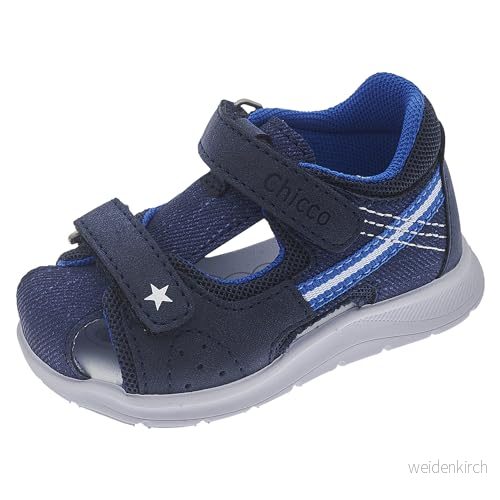 Chicco Sandal Med Dubbel Kardborreband Och Stängd Tå Pojkar Design i Italien, Blå (2), 20 EU 8051182481455
