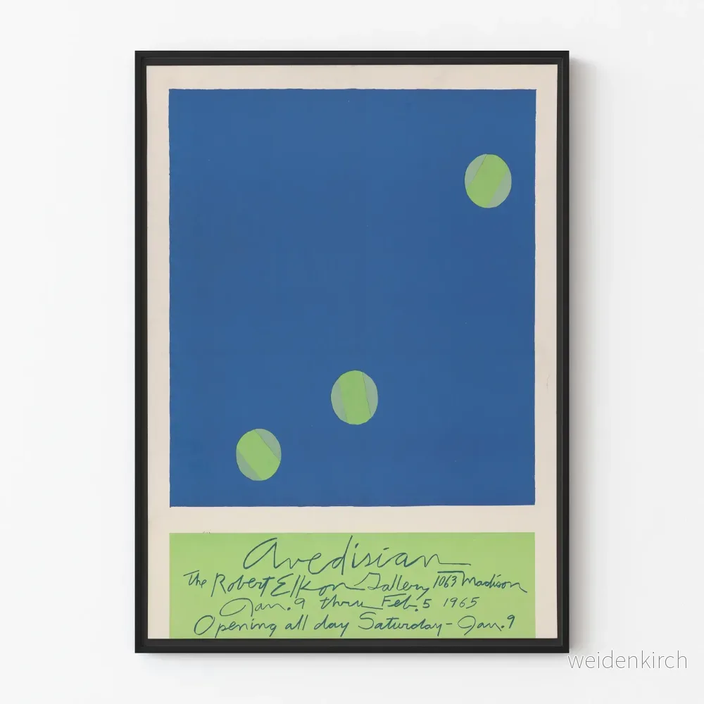Utställningsposter Avedisian 1965 Galerie Robert Elkon