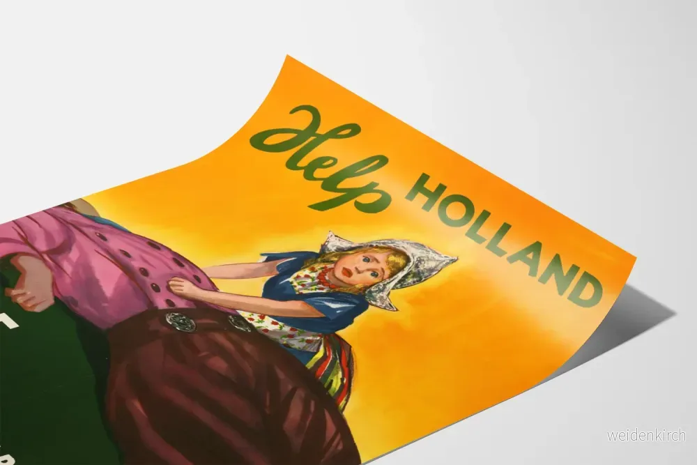 Vintageposter Help Holland för holländsk krigshjälp - Bild 3