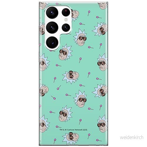 ERT GROUP mobiltelefonfodral för Samsung S22 ULTRA originalt och officiellt licensierat Rick and Morty mönster & 048, fodral tillverkad av TPU plast 5905795051457