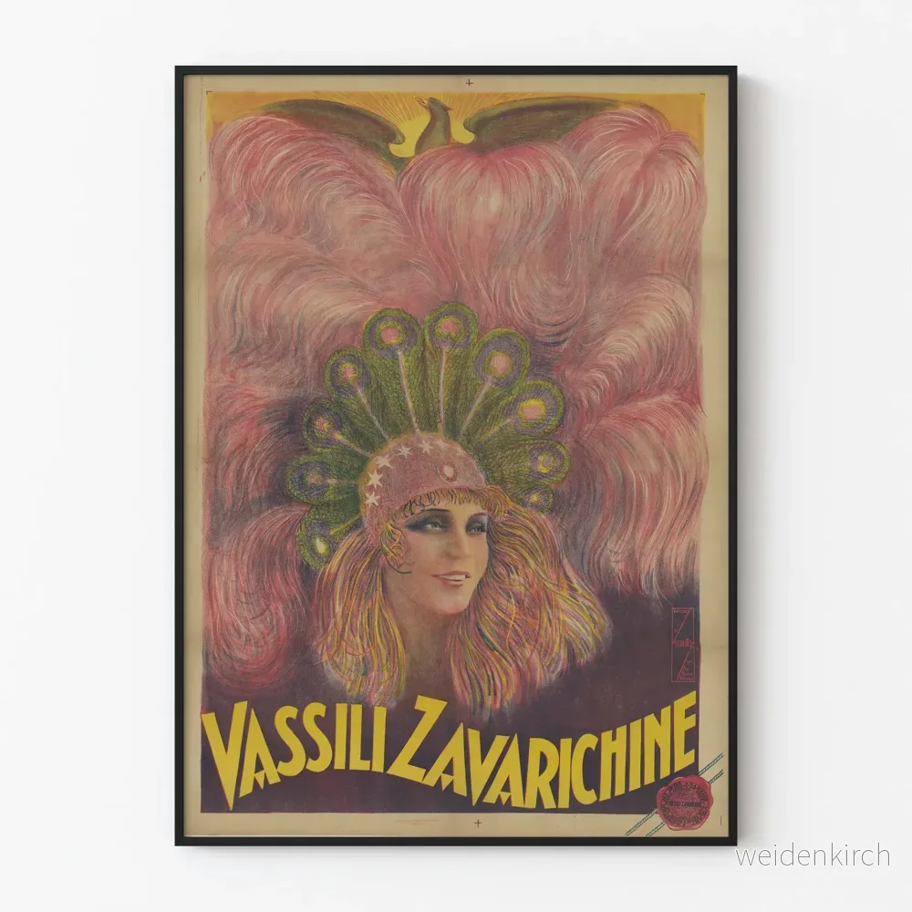 Vintageposter i Vassili Zavarichine-stil art déco