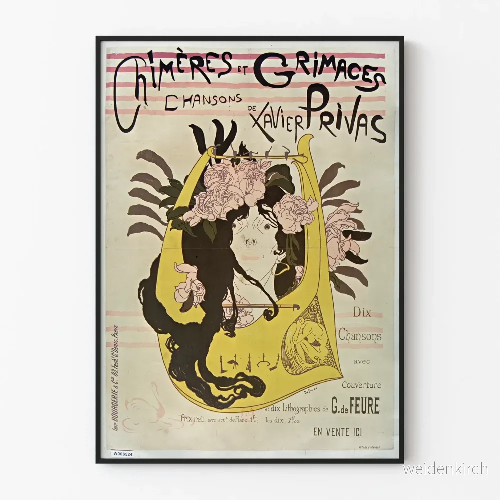 Art Nouveau-Poster Chimärer och Grimasser – Vintage Väggdekoration Art Nouveau-Poster Chimärer och Grimasser – Vintage Väggdekoration