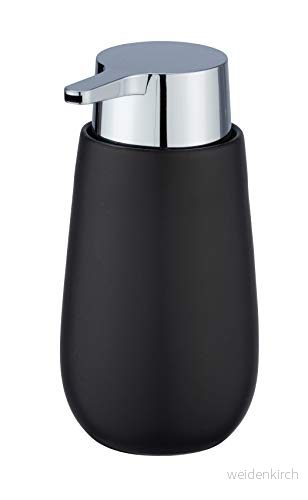 Wenko Badi tvåldispenser, kapacitet: 0,32 l, keramik, 9,5 x 16 8 cm, svart, 9, 5 cm 4008838244241